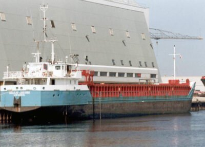 Aaltje-Jacoba moored at Frisian Shipyards Welgelegen in Harlingen