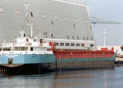 Aaltje-Jacoba moored at Frisian Shipyards Welgelegen in Harlingen