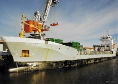 Flinterzee moored at Handelskade Oost in Delfzijl, 2002