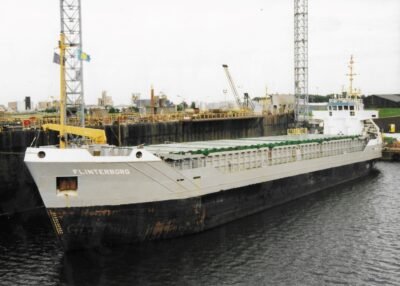 Flinterborg between drydocks of Niestern Sander in Delfzijl, 2003