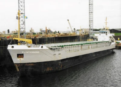 Flinterborg between drydocks of Niestern Sander in Delfzijl, 2003