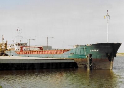 Storm at Frisian Shipyard Welgelegen in Harlingen