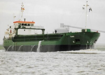 Tuna outbound Delfzijl for sea trials, 26- 10-2004.