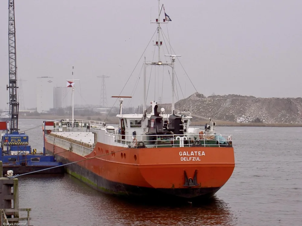 Galatea moored in Delfzijl, 27-03-2005