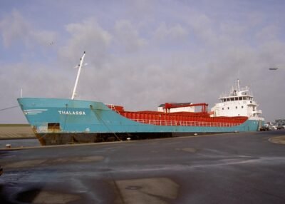 Thalassa moored in Harlingen, 07-02-2004