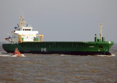 Aspoe passing Cuxhaven, 17-02-2007