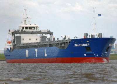 Balticdiep outbound Delfzijl for sea trials, 14-05-2007