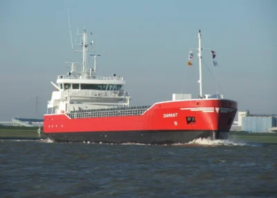 Diamant outbound Delfzijl for sea trials, 17-10-2005