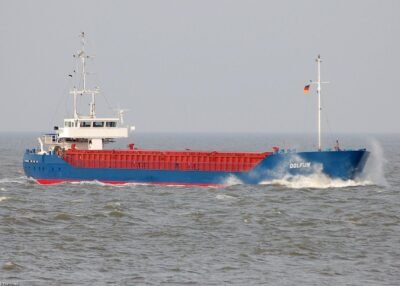Dolfijn passing Cuxhaven, 17-02-2007