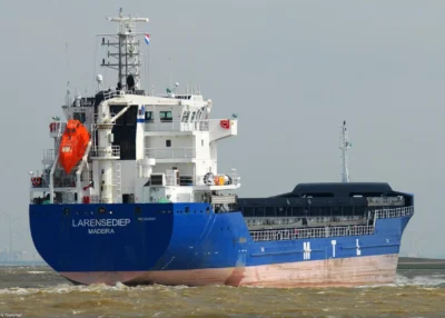 Larensediep outbound Delfzijl, 19-04-2008