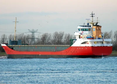 Ostgard passing Rozenburg, 12-01-2008