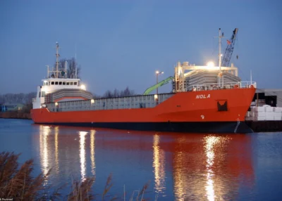 Nola moored in Delfzijl. 28-11-2006