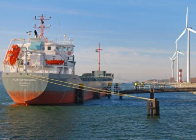Flinterrebecca moored at Calandsteiger in Europoort, 11-01-2009