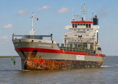 Keizersborg arriving in Delfzijl, 22-02-2009