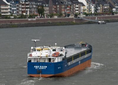 RMS Rahm on river Rhine passing Emmerich, 18-08-2010