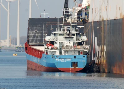 Wilson Leer moored in Calandkanaal in Europoort, 14-04-2009