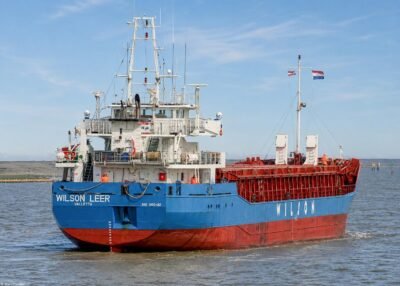 Wilson Leer departing from Delfzijl, 28-04-2012