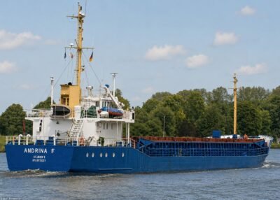 Andrina F. in Kiel Canal passing Breiholz, 31-05-2014