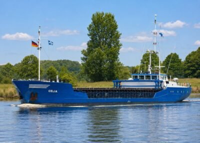 Celia in Kiel Canal passing Burg, 01-06-2014