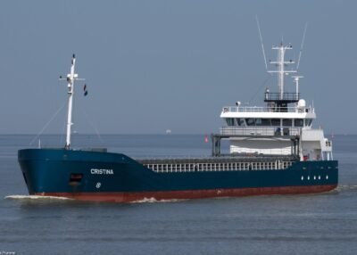Cristina inbound Delfzijl, 21-04-2013
