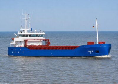 Elke W passing Cuxhaven, 28-03-2009