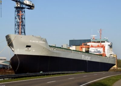 Flinter America at shipyard Ferus Smit in Westerbroek, 18-04-2010