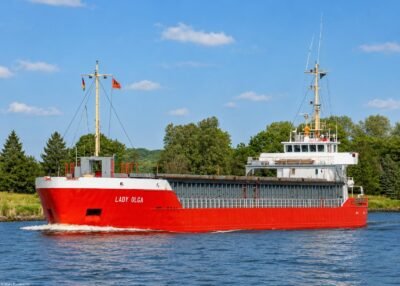 Lady Olga in Kiel Canal passing Breiholz, 31-05-2014