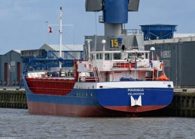 Marinda moored in Delfzijl, 22-02-2009