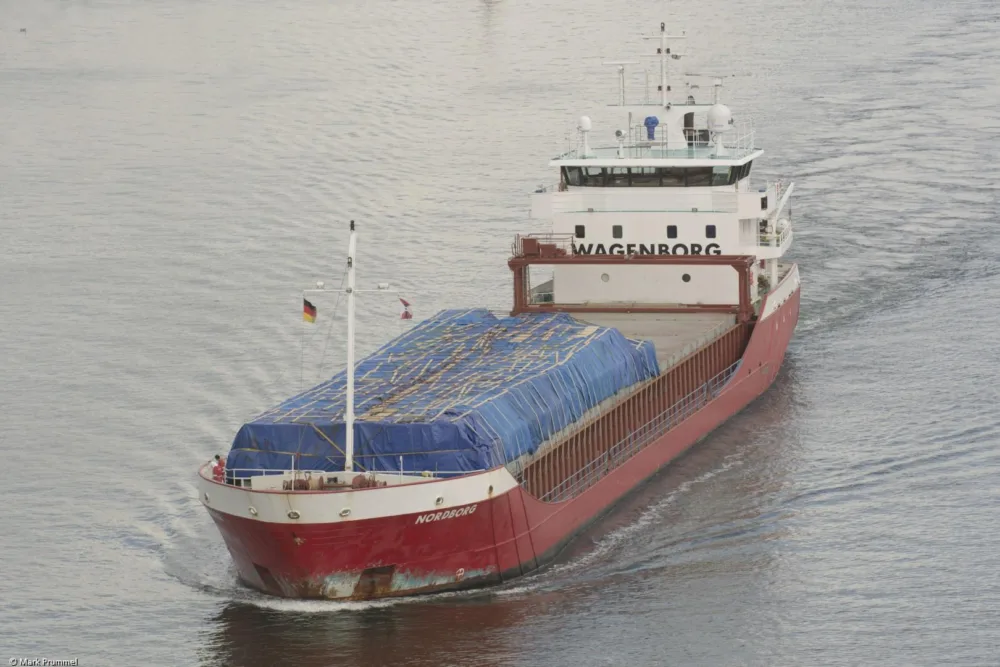 Nordborg in Kiel Canal passing Kiel, 15-05-2015
