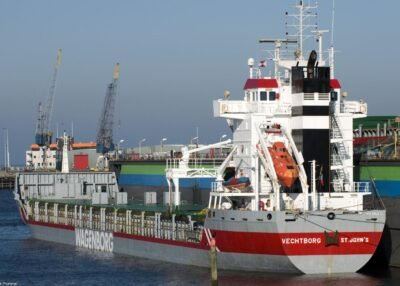 Vechtborg moored at shipyard Niestern Sander in Delfzijl, 23-10-2011