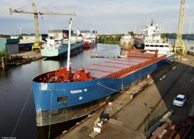 Egon W at shipyard Niestern Sander in Delfzijl, 29-07-2022