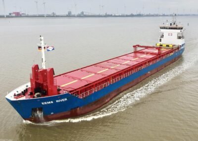 Eems River on river Ems bound for Emden, 22-04-2023