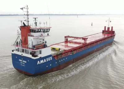 Eems River on river Ems bound for Emden, 22-04-2023