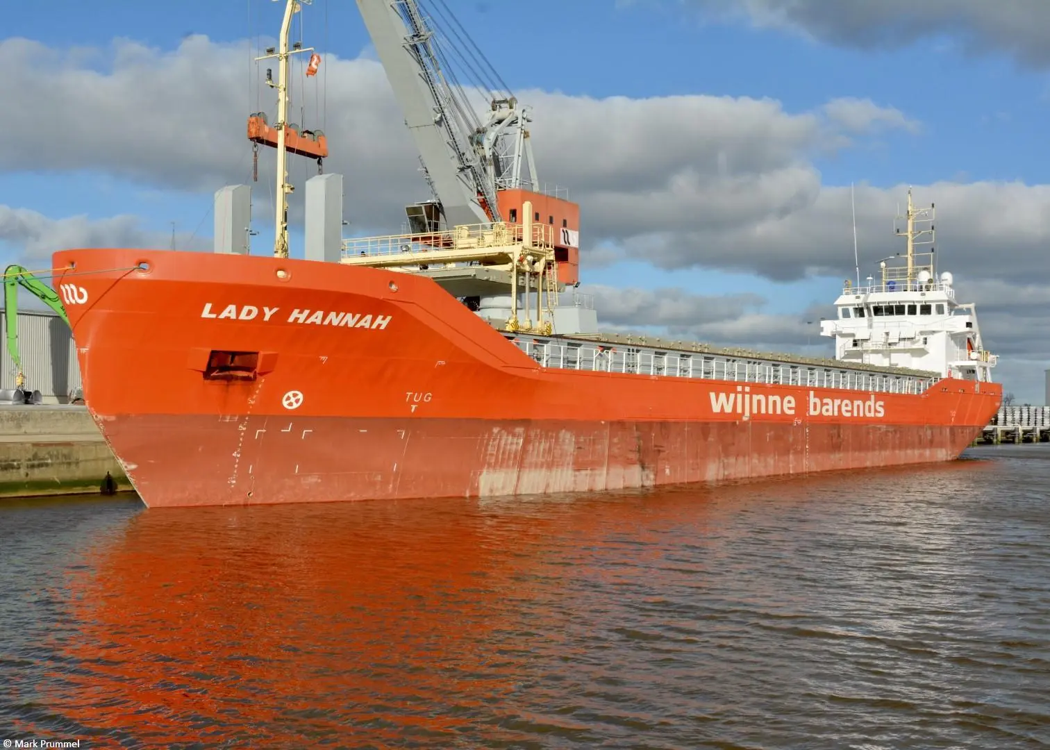 Lady Hannah moored in Delfzijl, 26-02-2023