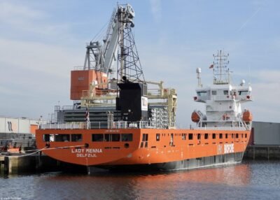 Lady Menna moored in Delfzijl, 21-10-2022