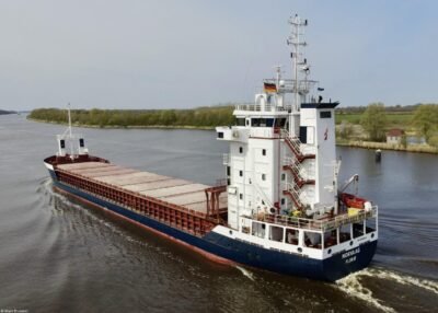 Norvaag in Kiel Canal passing Breiholz, 28-04-2023