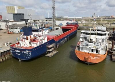 Silvamar moored at Damen Shiprepair Harlingen, 15-04-2023