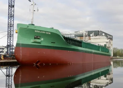 Arklow Gem under construction at shipyard Ferus Smit, 30-04-2023