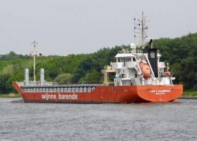 Lady Hanneke in Kiel Canal passing Hochdonn, 21-05-2023