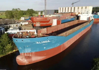 Alinda under construction at GS Yard in Waterhuizen, 02-07-2023