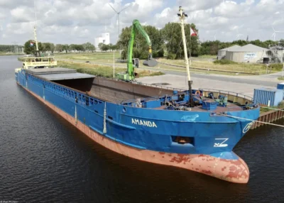 Amanda moored in Delfzijl, 14-07-2023