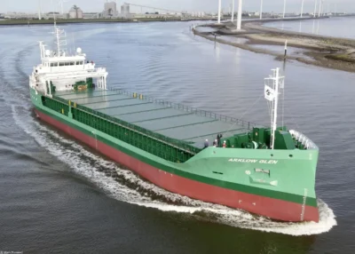 Arklow Glen outbound Delfzijl for sea trials, 21-07-2023