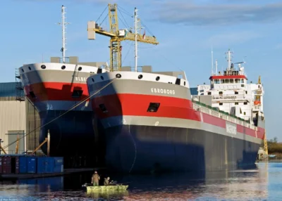 Ebroborg under construction at shipyard Niestern Sander, 07-11-2010