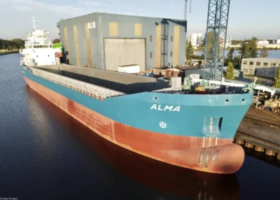 Alma fitting out at Ship and Steelbuilding B.V., 19-08-2023