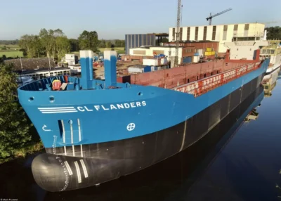 CL Flanders under construction at GS Yard in Waterhuizen, 20-08-2023