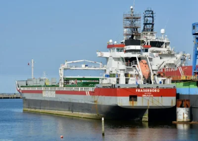 Fraserborg moored at Niestern Sander in Delfzijl, 01-09-2023