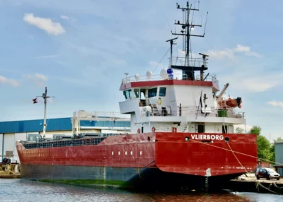 Vlierborg moored at Niestern Sander in Delfzijl, 24-09-2023