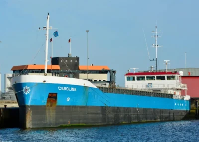 Carolina moored in Delfzijl, 09-11-2023