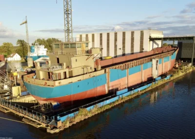 Greetje under construction at GS Yard in Waterhuizen, 22-10-2023