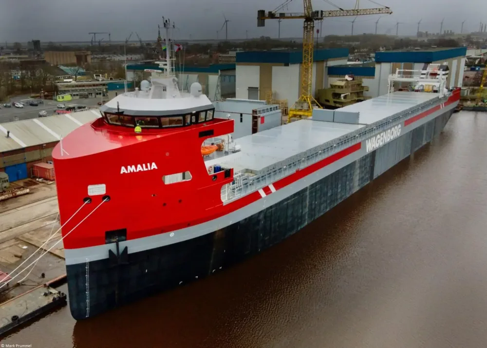 Amalia at shipyard Niestern Sander in Delfzijl, 22-12-2023